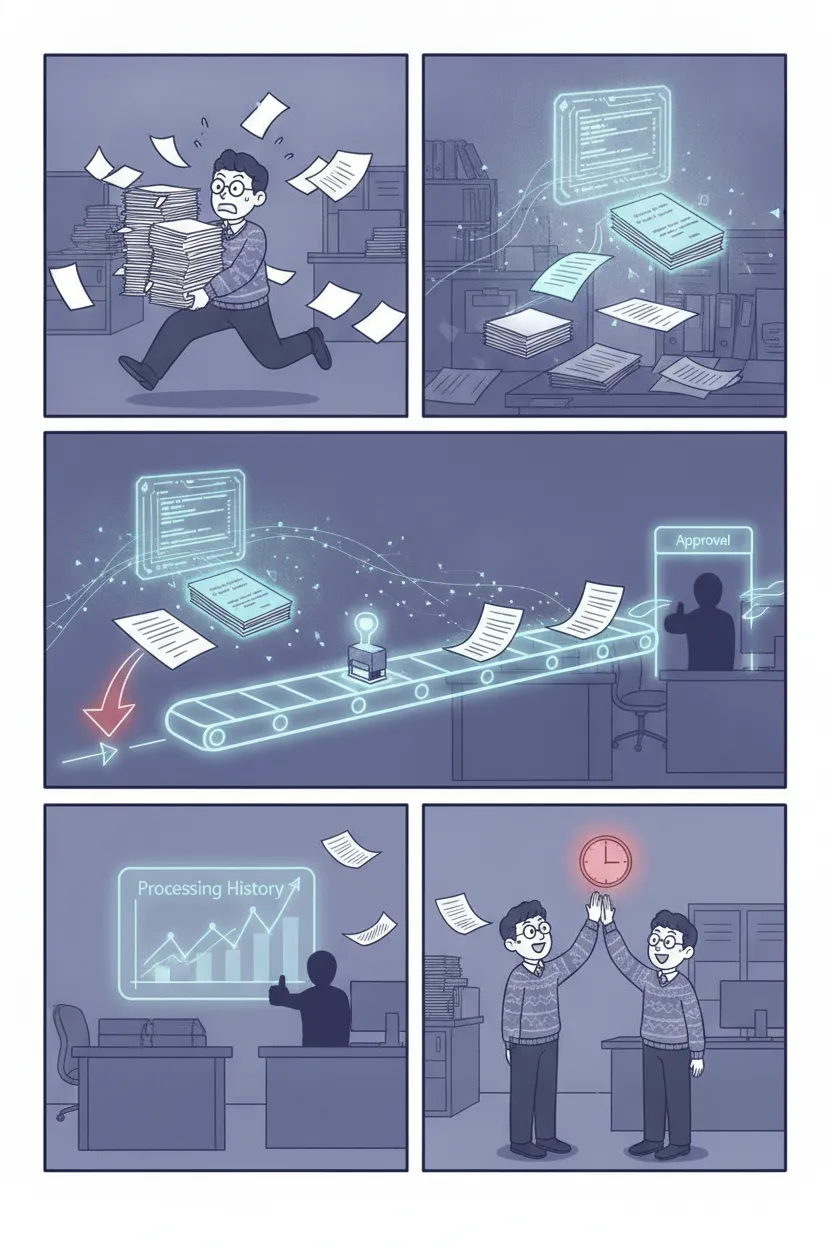 하네스 엔지니어링 4컷 설명 웹툰